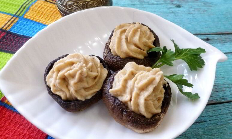 Рецепт шампиньоны, фаршированные чечевицей