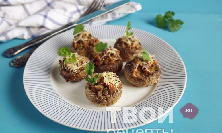 Рецепт шампиньоны фаршированные ветчиной