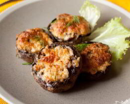 Шампиньоны с плавленым сыром