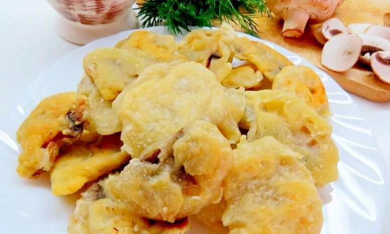 Рецепт шампиньоны в хрустящем кляре
