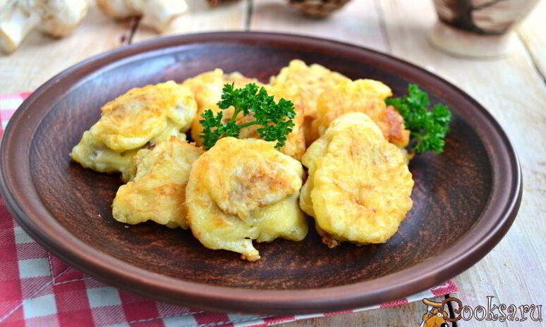 Рецепт шампиньоны в сырном кляре