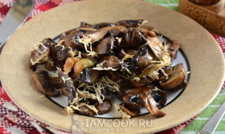 Рецепт шампиньоны, запеченные с сыром и чесноком