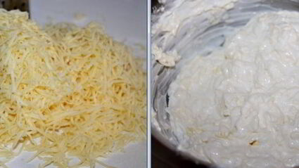 шампиньоны запеченные в сметанно-сырном соусе