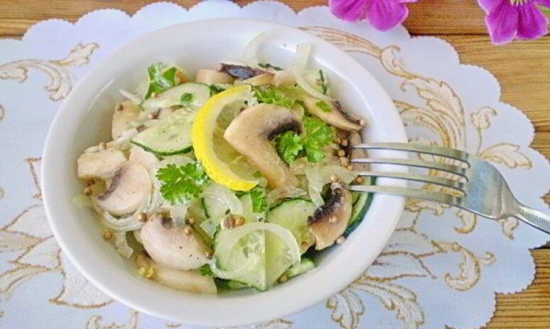 Рецепт сыроедческие шампиньоны