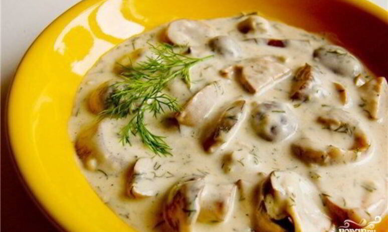 Рецепт тушеные белые грибы