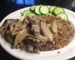 Жареные подосиновики