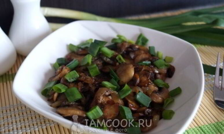 Рецепт жареные шампиньоны с луком