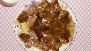 Гуляш из филе утки