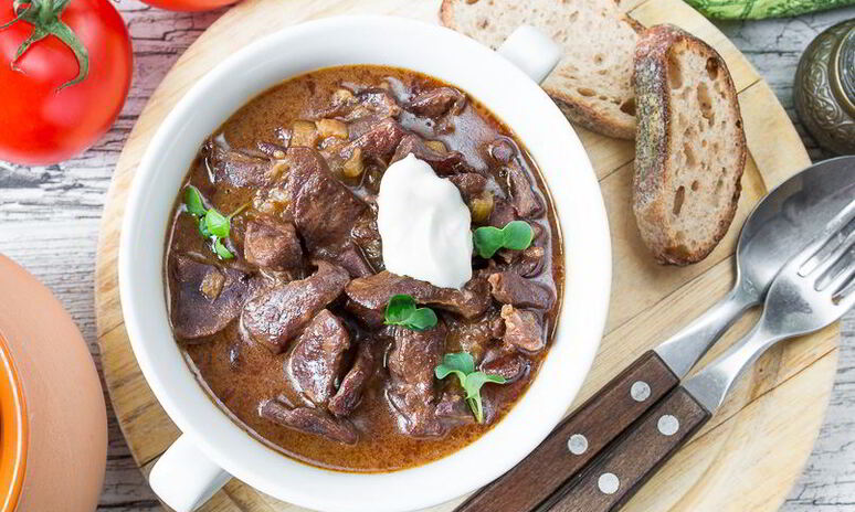 Рецепт гуляш из говяжьего сердца