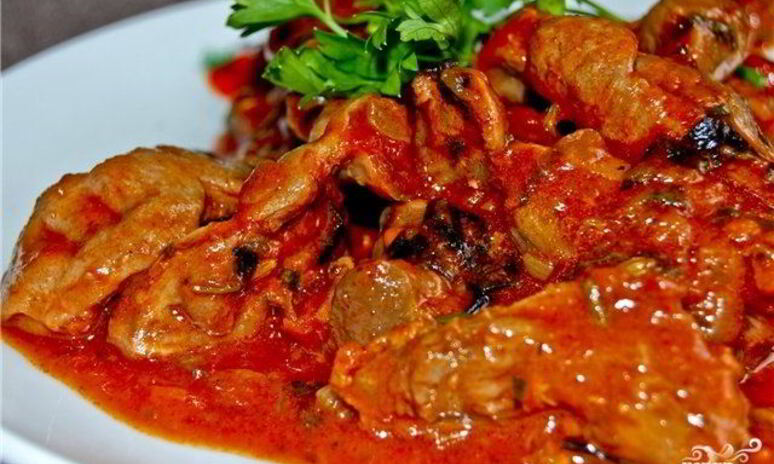 Рецепт гуляш из куриных потрохов