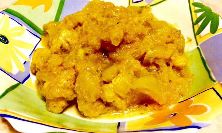 Рецепт куриный гуляш с тыквой и яблоком