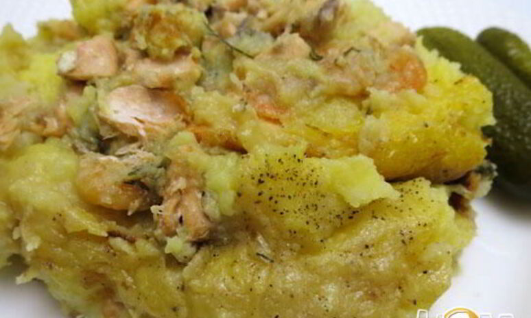 Рецепт картофельное пюре с лососем в мультиварке