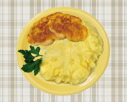 Картофельное пюре с твердым сыром и чесноком