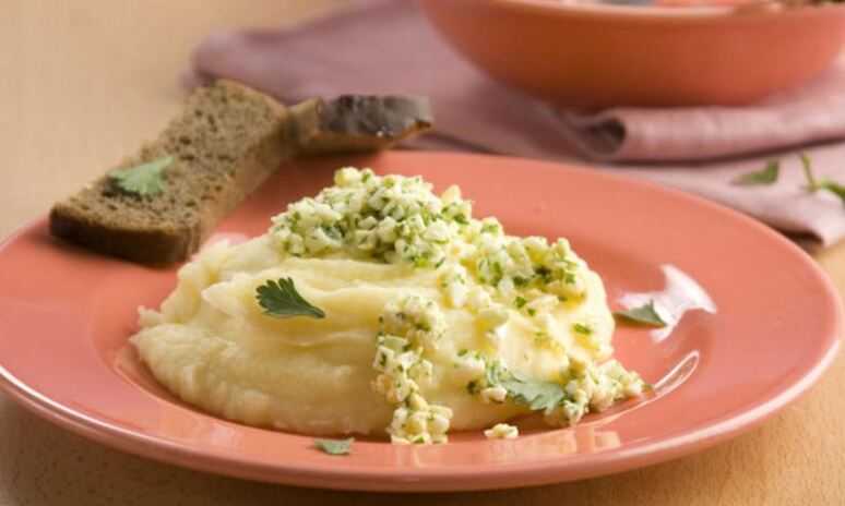 Рецепт картофельное пюре с яйцом и маслом