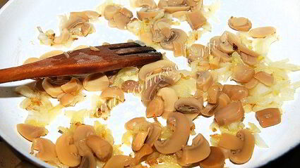 картофельное пюре с жареными шампиньонами