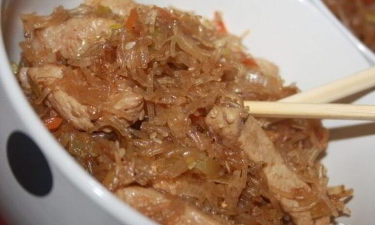 Рецепт китайская лапша со свининой