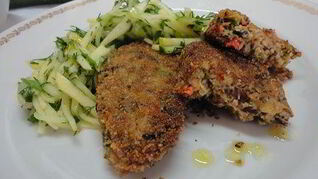 Фасолевые котлеты с болгарским перцем