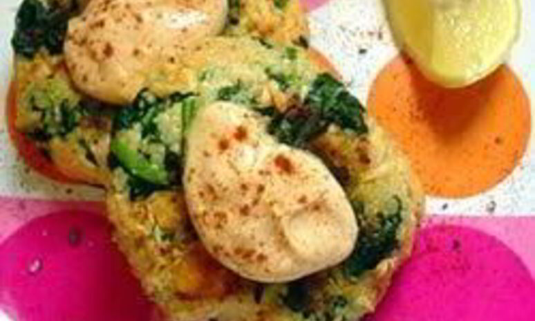 Рецепт котлеты из лосося с чесночным майонезом по-мароккански