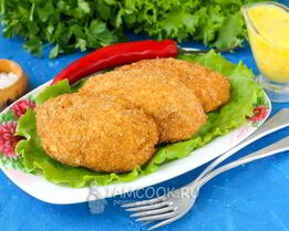 Куриные котлеты с сыром в духовке