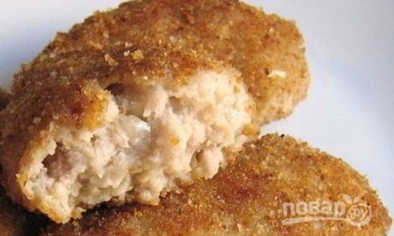 Рецепт мясные котлеты без яиц