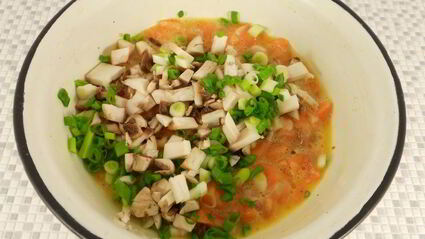 рубленные котлетки из семги с шампиньонами