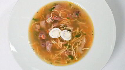 куриная лапша с потрохами