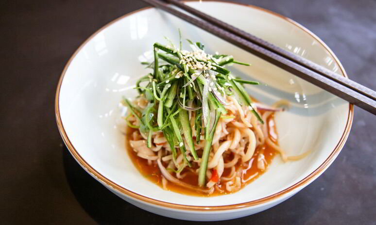 Рецепт лапша из кальмаров в кисло-сладком соусе