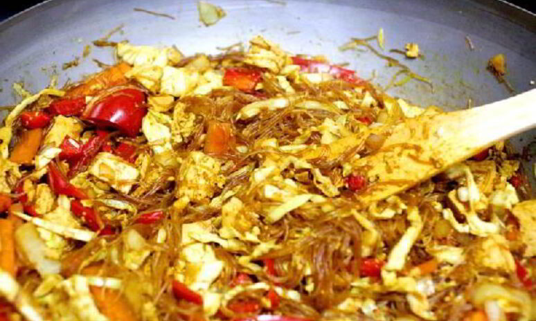 Рецепт лапша по-сингапурски