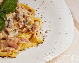 Лапша с белыми грибами