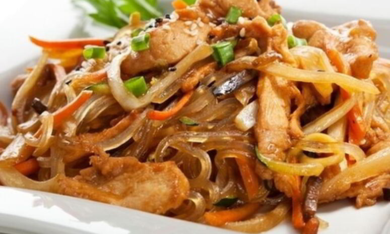 Рецепт лапша с курицей и овощами