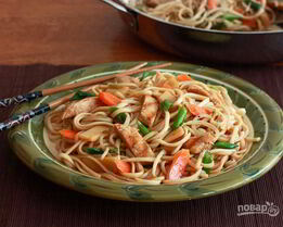 Лапша с соусом терияки