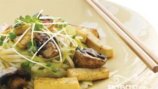 Лапша с тофу и грибами