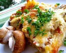 Грибная лазанья