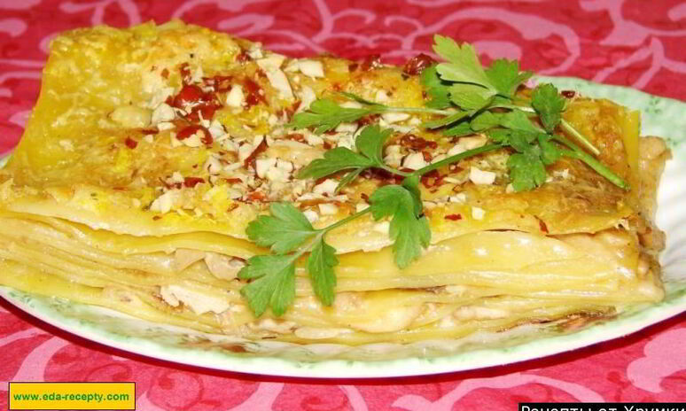 Рецепт куриная лазанья с курицей