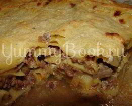 Лазанья с фаршем и грибами