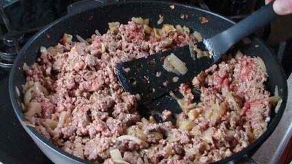 лазанья с фаршем и грибами