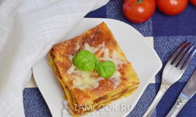 Рецепт лазанья с фаршем в духовке