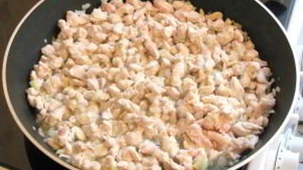 лазанья с грибами и куриным филе