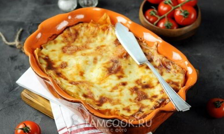 Рецепт лазанья с грибами и сыром