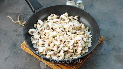 лазанья с грибами и сыром