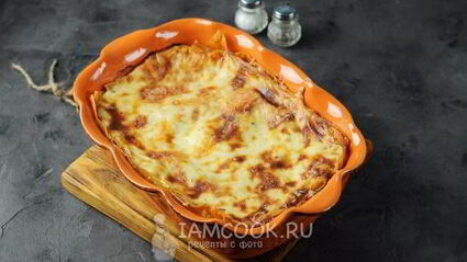 лазанья с грибами и сыром