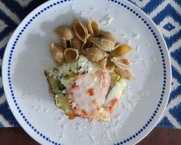 Лазанья с кабачками и помидорами