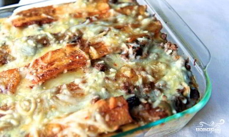 Рецепт лазанья с мясным фаршем