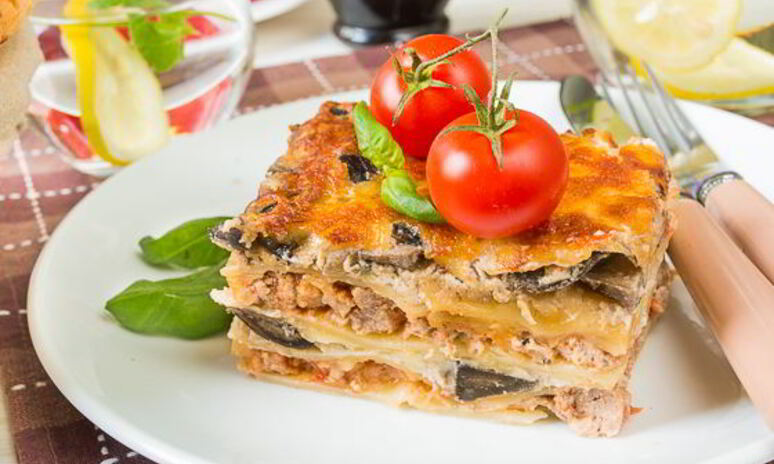 Рецепт лазанья с мясом и лесными грибами