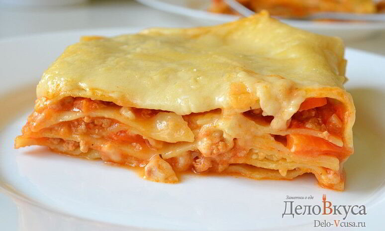 Рецепт лазанья с мясом