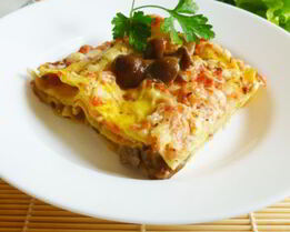 Лазанья с опятами