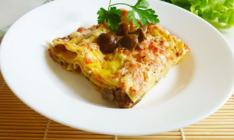 Рецепт лазанья с опятами