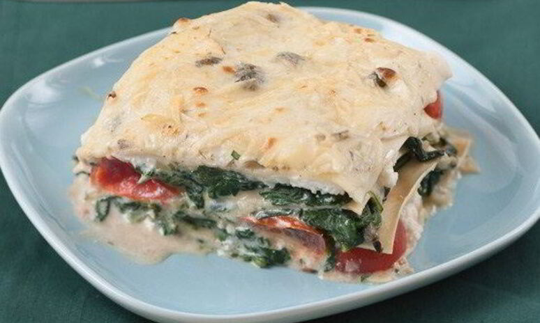 Рецепт лазанья с рикоттой, шпинатом и черри