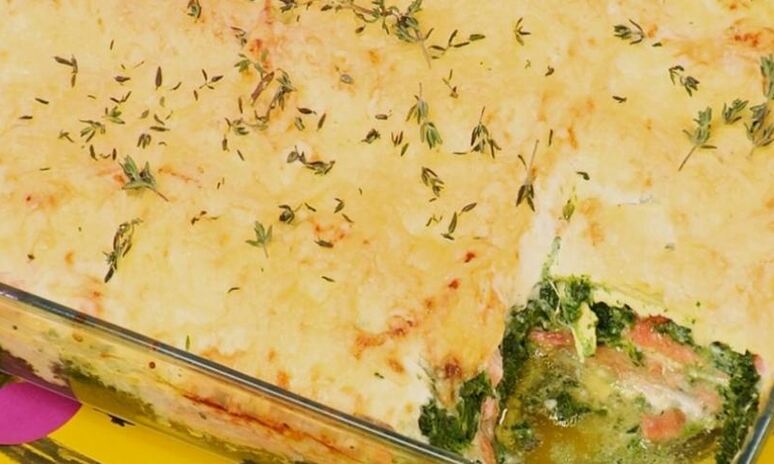 Рецепт лазанья с семгой и шпинатом