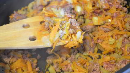 лазанья с телятиной и сыром джюгас